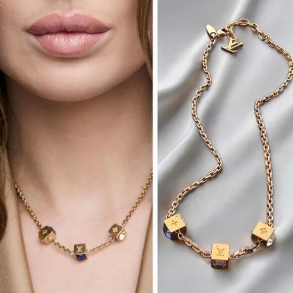 Louis Vuitton✨️Multicolor Swarovski Crystal Gamble Necklace
